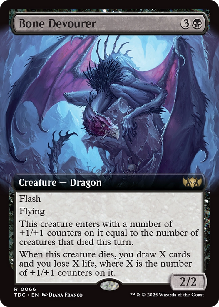 Bone Devourer (Extended Art) [Tarkir: Dragonstorm Commander] | Cracking-Singles