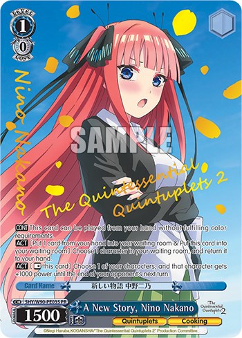 A New Story, Nino Nakano (5HY/W90-PE03S PR) [The Quintessential Quintuplets 2] | Cracking-Singles