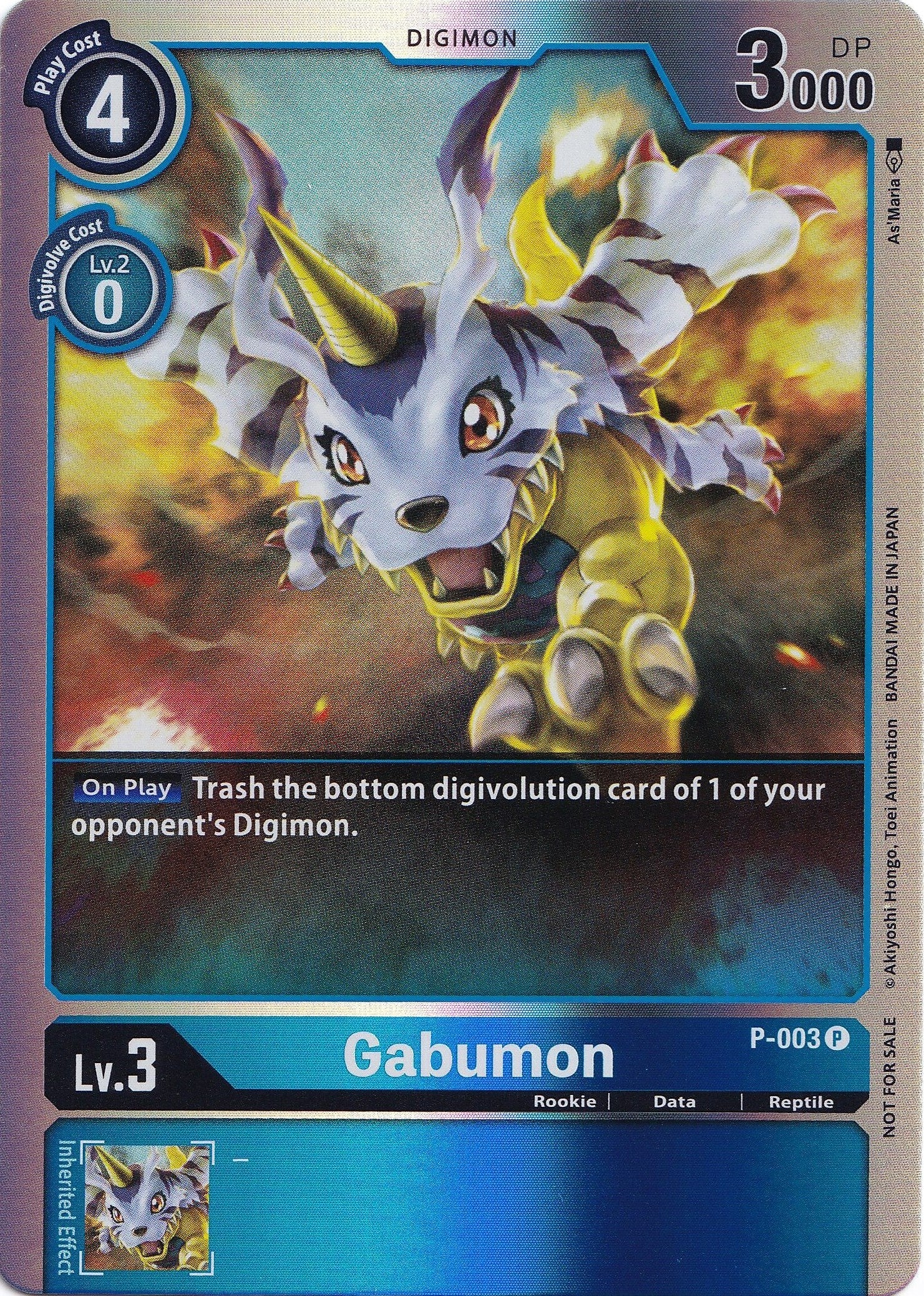 Gabumon [P-003] (Rainbow Foil) [Promotional Cards] | Cracking-Singles