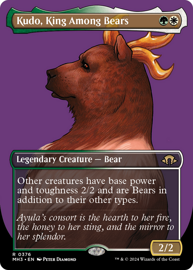 Kudo, King Among Bears (Borderless) [Modern Horizons 3] | Cracking-Singles