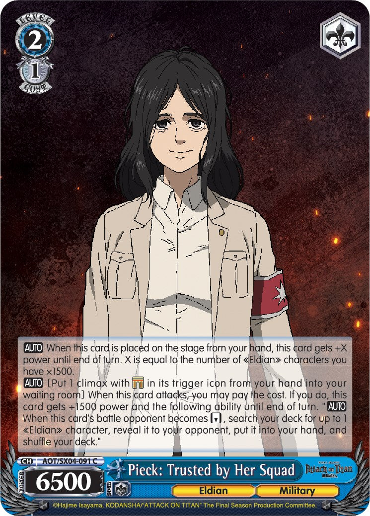 Pieck: Trusted by Her Squad [Attack On Titan: Final Season] | Cracking-Singles