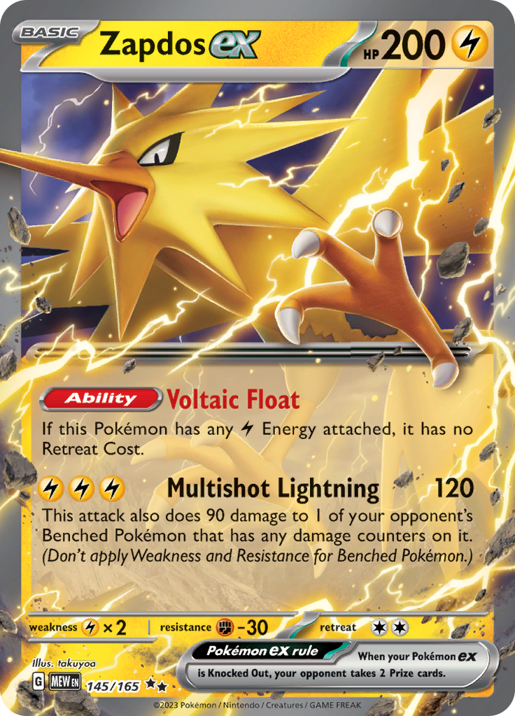 Zapdos ex (145/165) [Scarlet & Violet 151] | Cracking-Singles