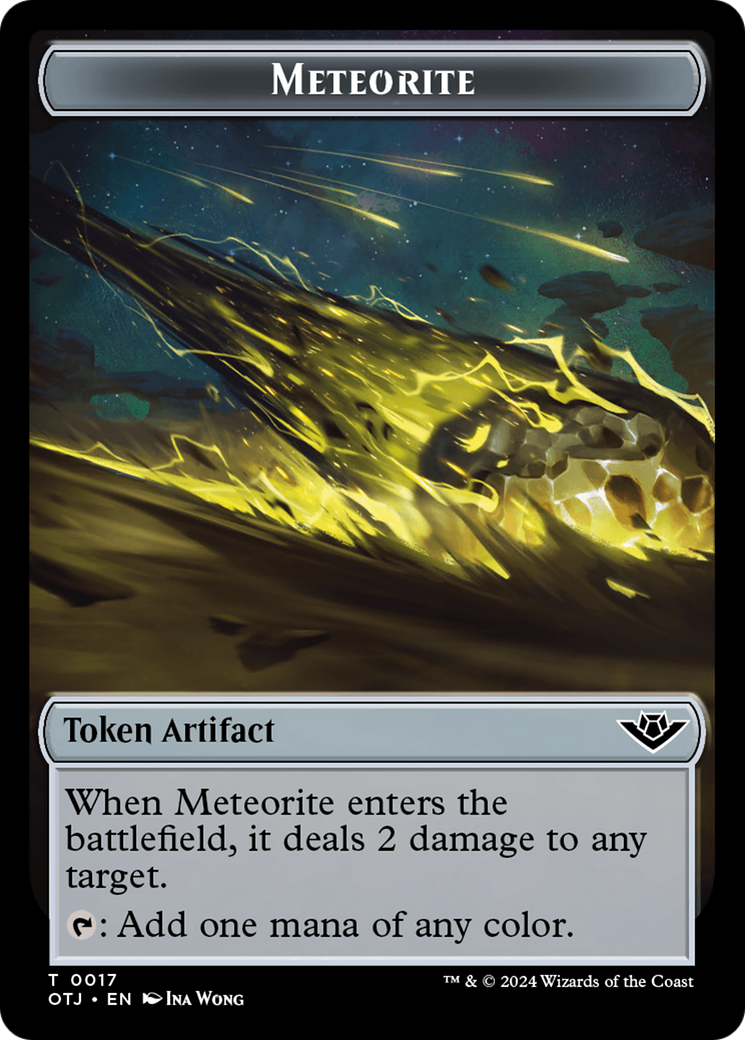 Meteorite Token [Outlaws of Thunder Junction Tokens] | Cracking-Singles