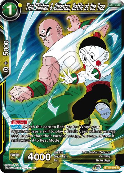 Tien Shinhan & Chiaotzu, Battle at the Tree (BT15-101) [Saiyan Showdown] | Cracking-Singles