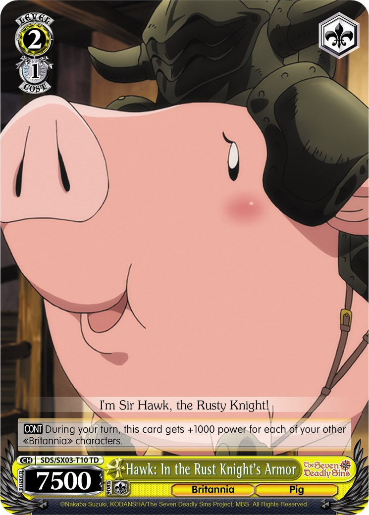 Hawk: In the Rust Knight's Armor (SDS/SX03-T10 TD) [The Seven Deadly Sins] | Cracking-Singles