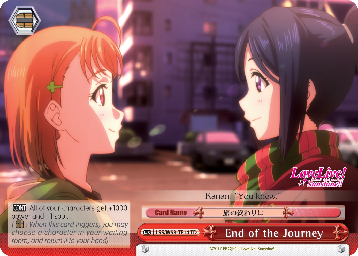End of the Journey (LSS/W53-TE14 TD) [Love Live! Sunshine!! Extra Booster] | Cracking-Singles