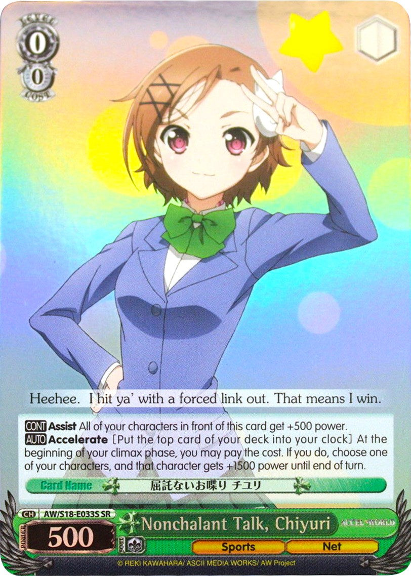 Nonchalant Talk, Chiyuri (AW/S18-E033S SR) [Accel World] | Cracking-Singles