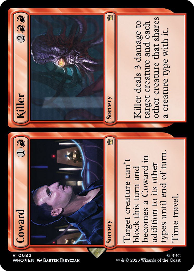 Coward // Killer (Surge Foil) [Doctor Who] | Cracking-Singles