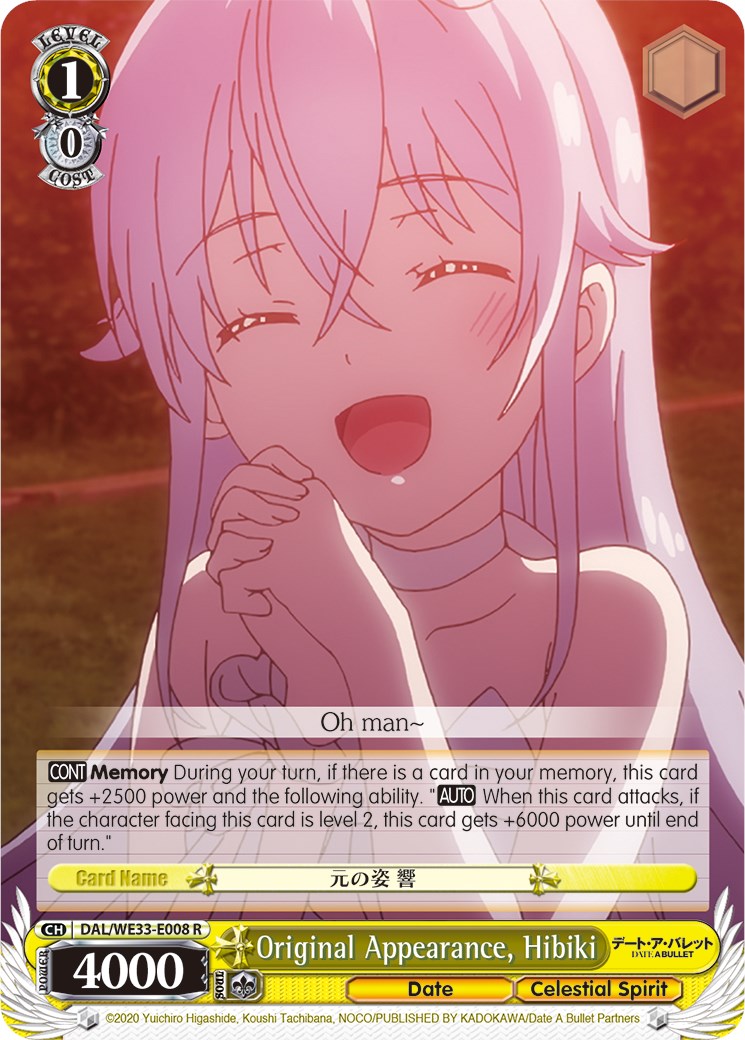 Original Appearance, Hibiki (DAL/WE33-E008 R) [Date A Bullet] | Cracking-Singles