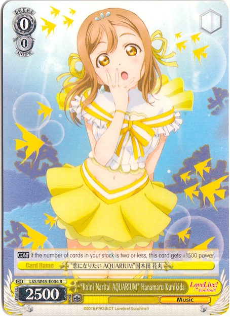 "Koini Naritai AQUARIUM" Hanamaru Kunikida (LSS/W45-E004) [Love Live! Sunshine!!] | Cracking-Singles