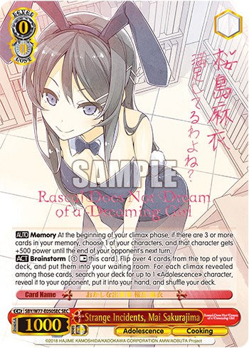 Strange Incidents, Mai Sakurajima (Foil) [Rascal Does Not Dream of a Dreaming Girl] | Cracking-Singles