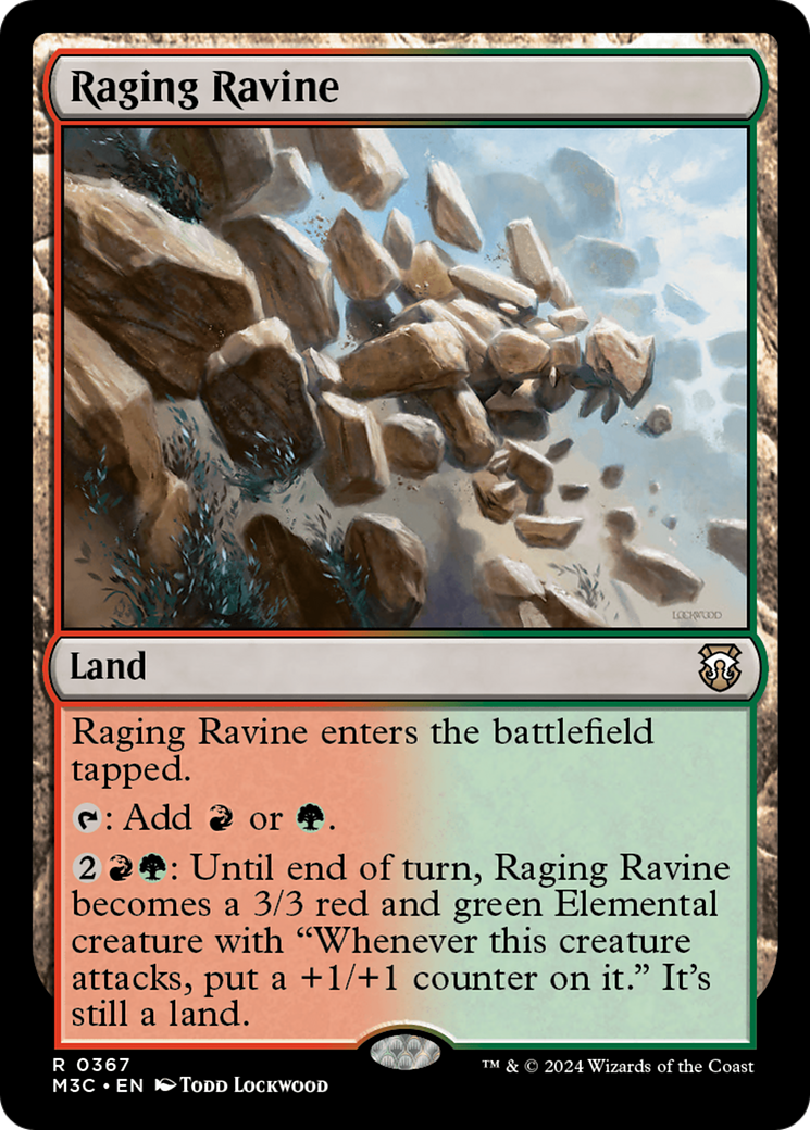 Raging Ravine (Ripple Foil) [Modern Horizons 3 Commander] | Cracking-Singles