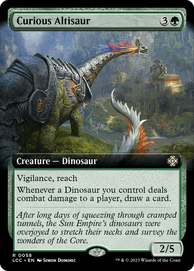 Curious Altisaur (Extended Art) [The Lost Caverns of Ixalan Commander] | Cracking-Singles