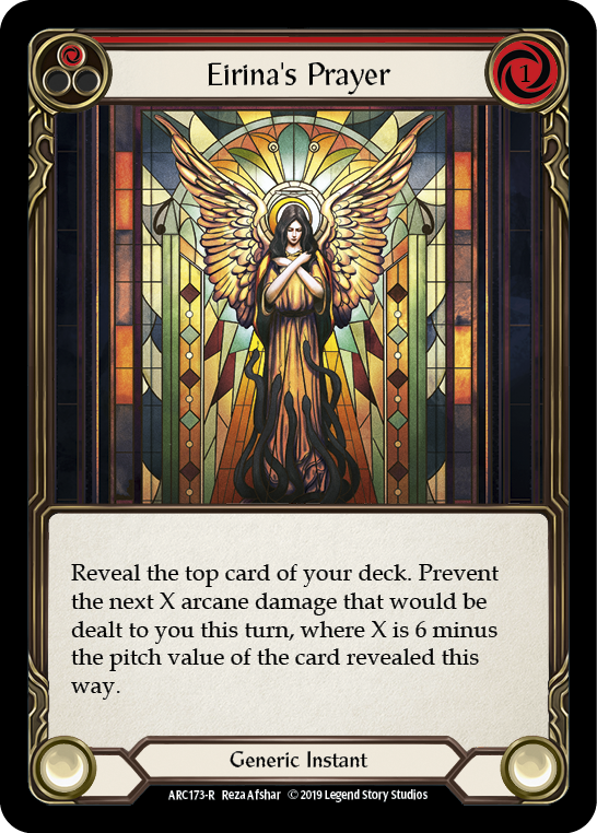 Eirina's Prayer (Red) [ARC173-R] (Arcane Rising)  1st Edition Rainbow Foil | Cracking-Singles