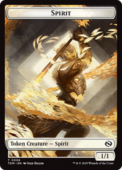 Spirit (0006) // Spirit (0007) Double-Sided Token [Tarkir: Dragonstorm Tokens] | Cracking-Singles