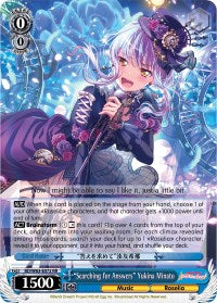"Searching for Answers" Yukina Minato (BD/W63-E072 RR) [BanG Dream! Girls Band Party! Vol.2] | Cracking-Singles
