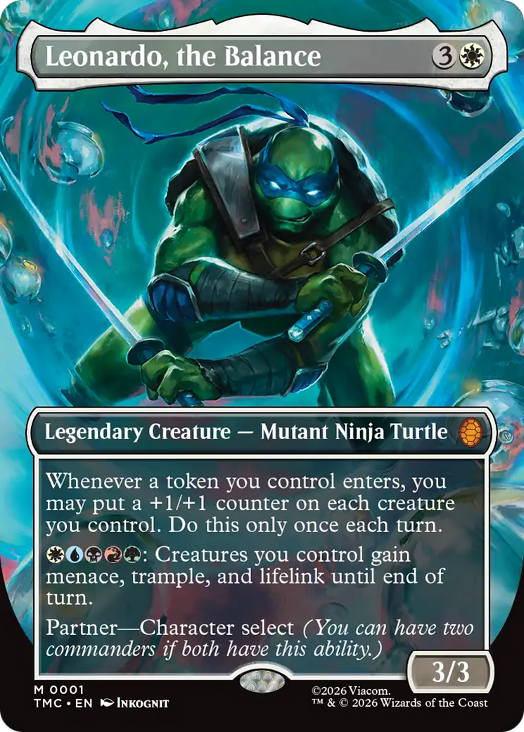 Leonardo, the Balance (Borderless) [Teenage Mutant Ninja Turtles Commander] | Cracking-Singles