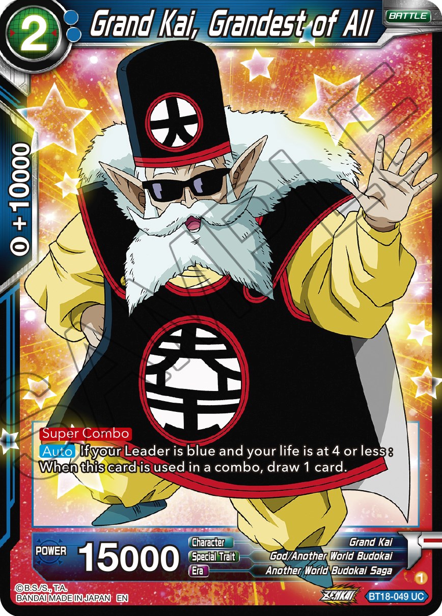 Grand Kai, Grandest of All (BT18-049) [Dawn of the Z-Legends] | Cracking-Singles