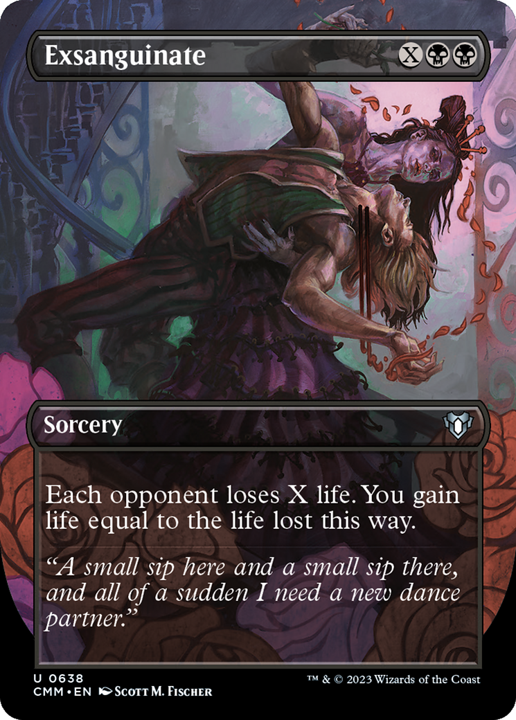 Exsanguinate (Borderless Alternate Art) [Commander Masters] | Cracking-Singles