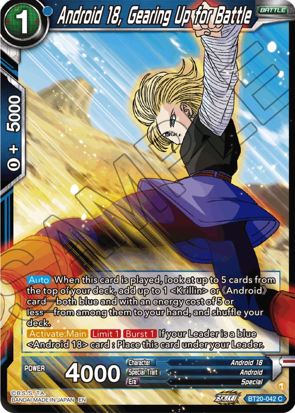 Android 18, Gearing Up for Battle (BT20-042) [Power Absorbed] | Cracking-Singles