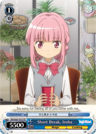 Short Break, Iroha (MR/W80-TE16 TD) [Magia Record: Puella Magi Madoka Magica [Side Story] (Anime)] | Cracking-Singles