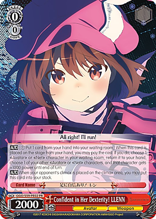 Confident in Her Dexterity! LLENN (GGO/S59-PE02 PR) (Promo) [Gun Gale Online] | Cracking-Singles