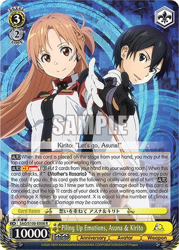Piling Up Emotions, Asuna & Kirito [Sword Art Online Animation 10th Anniversary] | Cracking-Singles