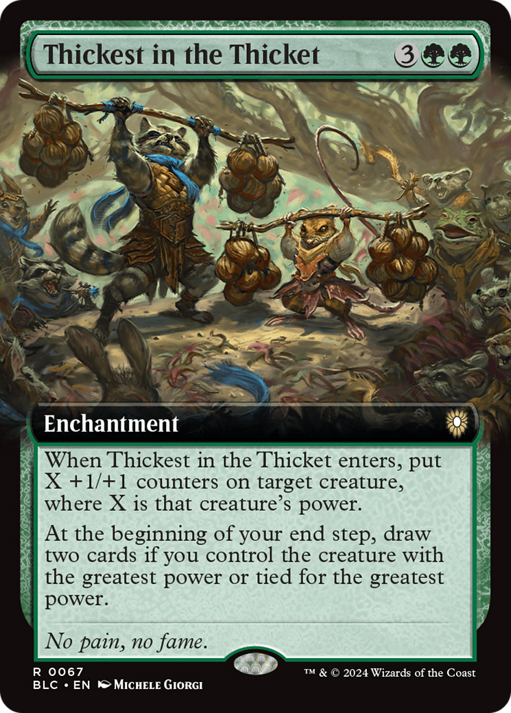 Thickest in the Thicket (Extended Art) [Bloomburrow Commander] | Cracking-Singles