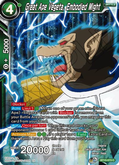 Great Ape Vegeta, Embodied Might (BT15-073) [Saiyan Showdown] | Cracking-Singles