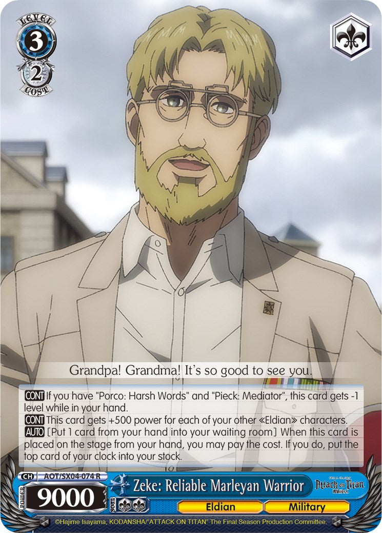 Zeke: Reliable Marleyan Warrior [Attack On Titan: Final Season] | Cracking-Singles