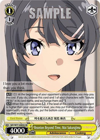 Reunion Beyond Time, Mai Sakurajima (Foil) [Rascal Does Not Dream of a Dreaming Girl] | Cracking-Singles