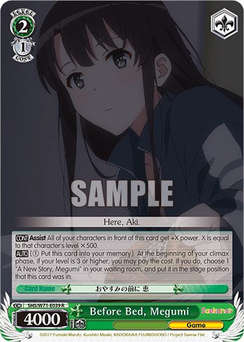 Before Bed, Megumi [Saekano How to Raise a Boring Girlfriend. flat] | Cracking-Singles