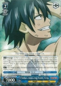 Clothes-removing Habit, Gray (FT/EN-S02-073 R) [Fairy Tail ver.E] | Cracking-Singles