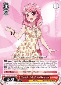 "Pretty In Pink" Aya Maruyama (BD/EN-W03-076 C) [BanG Dream! Girls Band Party! MULTI LIVE] | Cracking-Singles