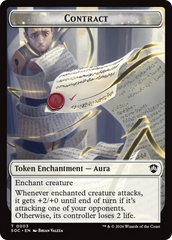 Contract // Copy Double-Sided Token [Secrets of Strixhaven Commander Tokens] | Cracking-Singles