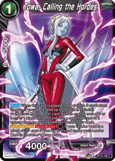 Towa, Calling the Hordes (BT15-126) [Saiyan Showdown] | Cracking-Singles