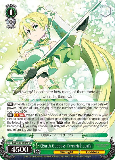 Earth Goddess Terraria Leafa (SAO/S80-E037S SR) [Sword Art Online -Alicization- Vol.2] | Cracking-Singles