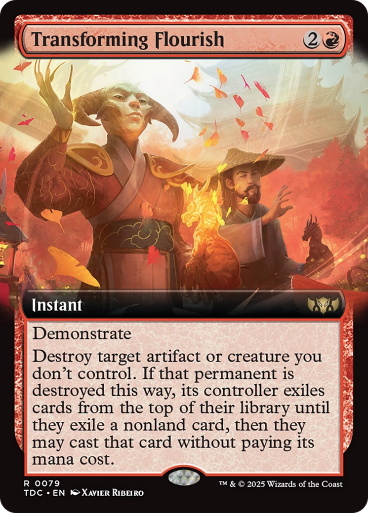 Transforming Flourish (Extended Art) [Tarkir: Dragonstorm Commander] | Cracking-Singles