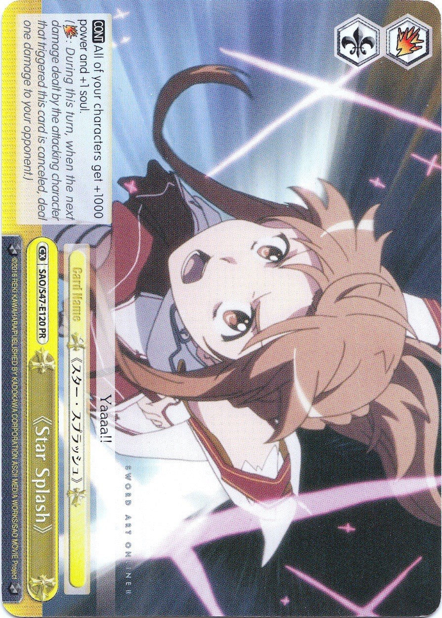 Star Splash - SAO/S47-E120 PR (SAO/S47-E120 PR) (Promo) [Sword Art Online Re: Edit] | Cracking-Singles