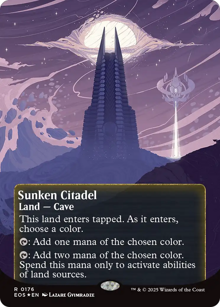 Sunken Citadel (0176) (Borderless) (Galaxy Foil) [Edge of Eternities: Stellar Sights] | Cracking-Singles