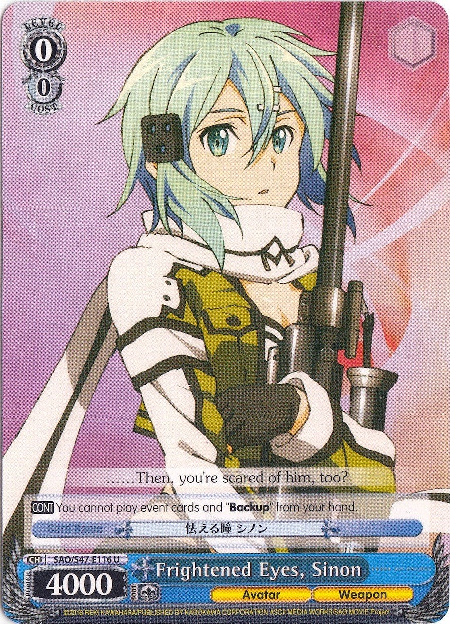 Frightened Eyes, Sinon (SAO/S47-E116 U) [Sword Art Online Re: Edit] | Cracking-Singles