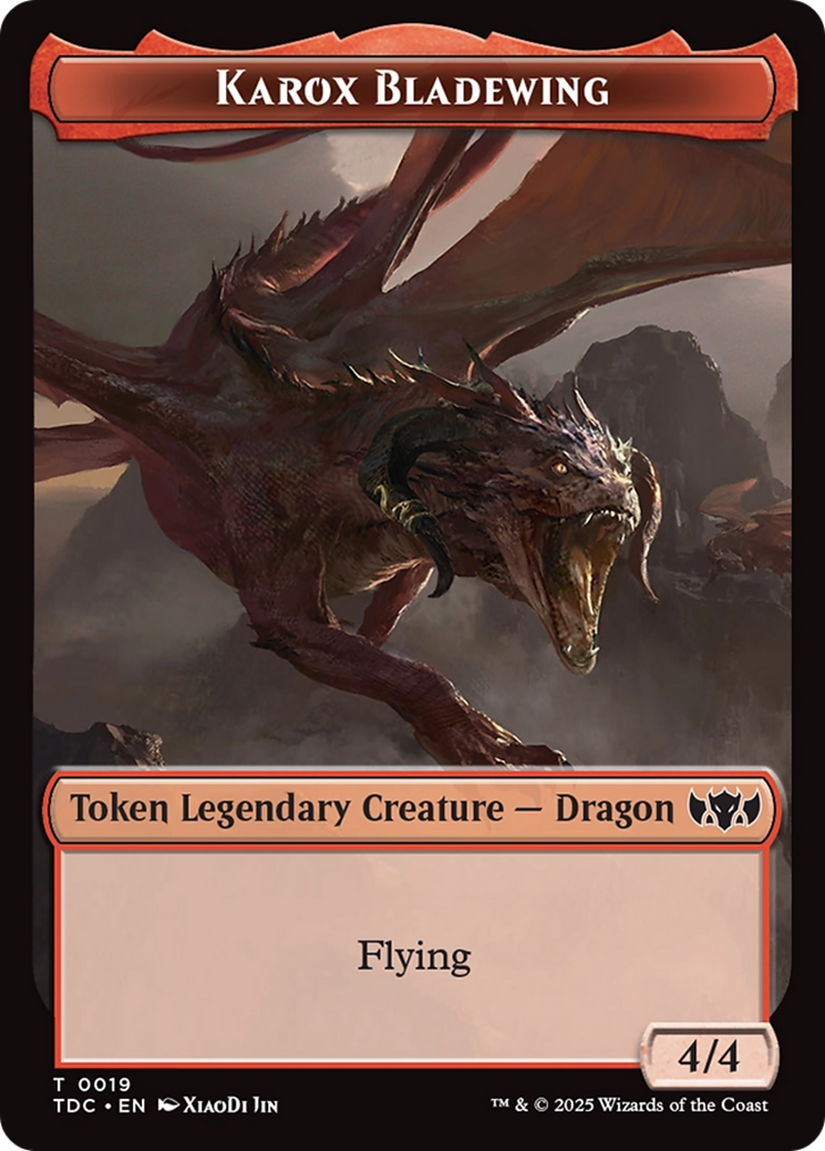 Karox Bladewing // Copy Double-Sided Token [Tarkir: Dragonstorm Commander Tokens] | Cracking-Singles