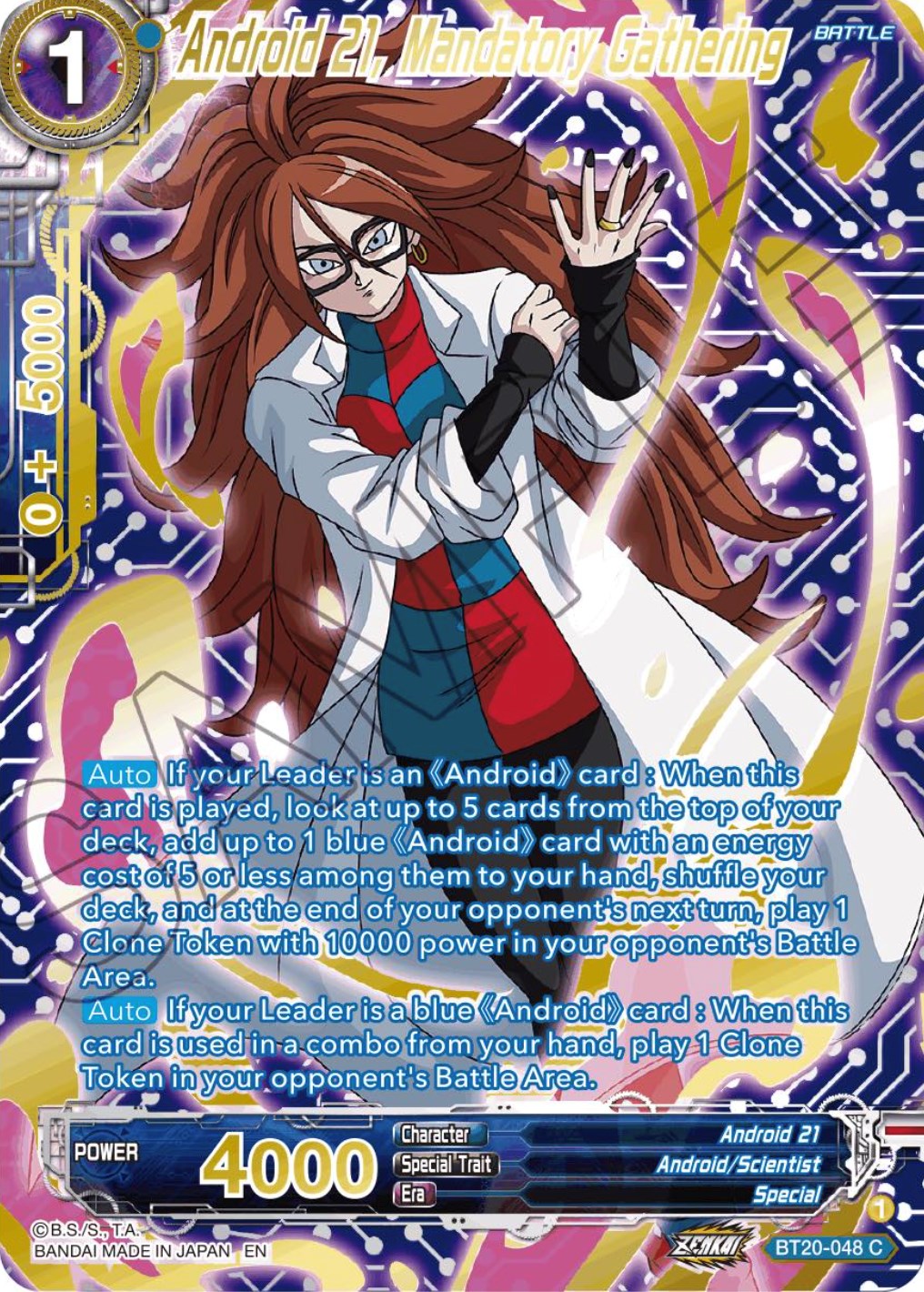 Android 21, Mandatory Gathering (Gold-Stamped) (BT20-048) [Power Absorbed] | Cracking-Singles