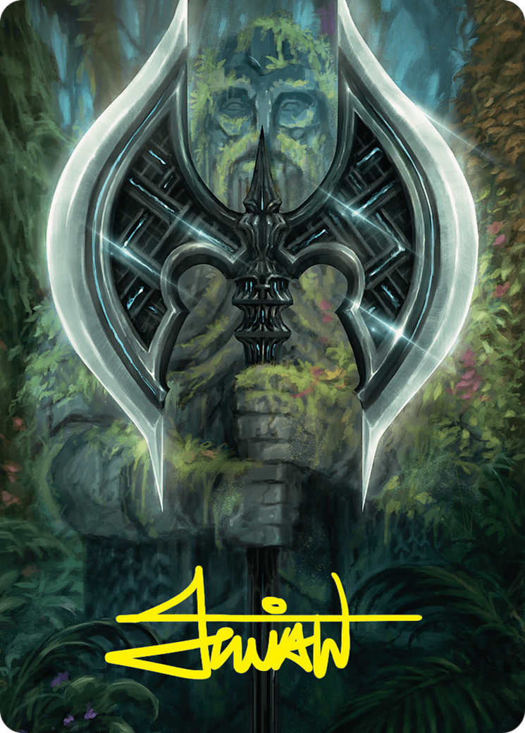 Leyline Axe Art Card (49/54) (Gold-Stamped Signature) [Foundations Art Series] | Cracking-Singles