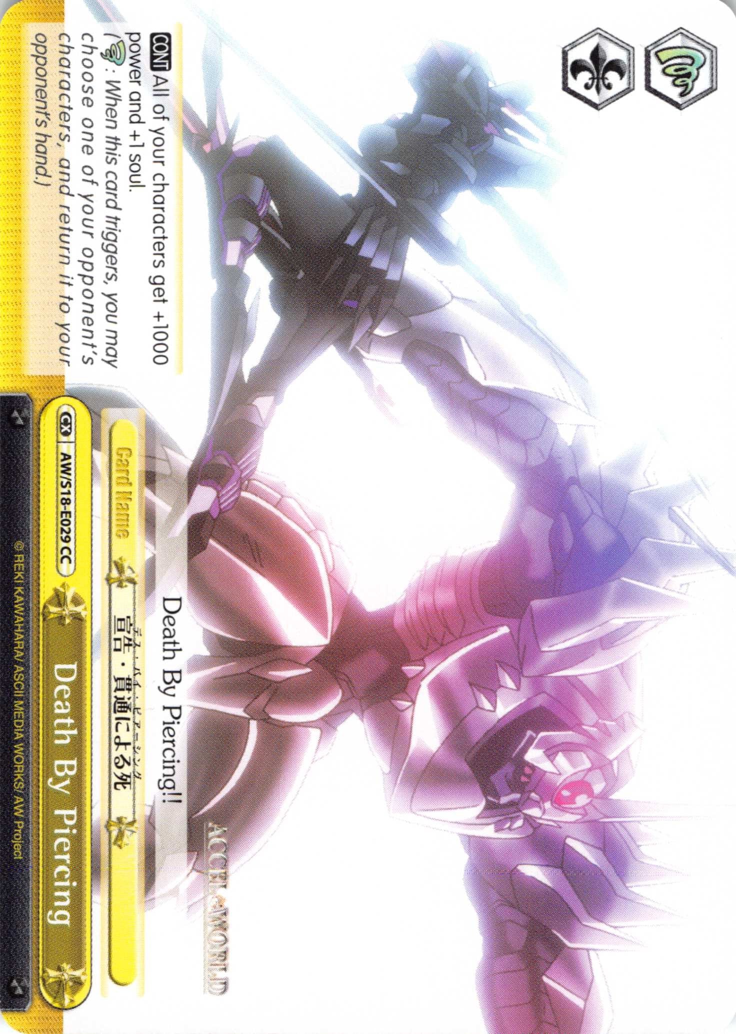 Death By Piercing (AW/S18-E029 CC) [Accel World] | Cracking-Singles