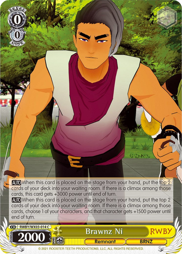 Brawnz Ni (RWBY/WX03-014 C) [RWBY] | Cracking-Singles