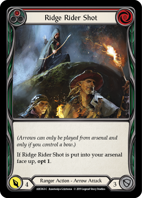Ridge Rider Shot (Red) [ARC063-C] (Arcane Rising)  1st Edition Rainbow Foil | Cracking-Singles