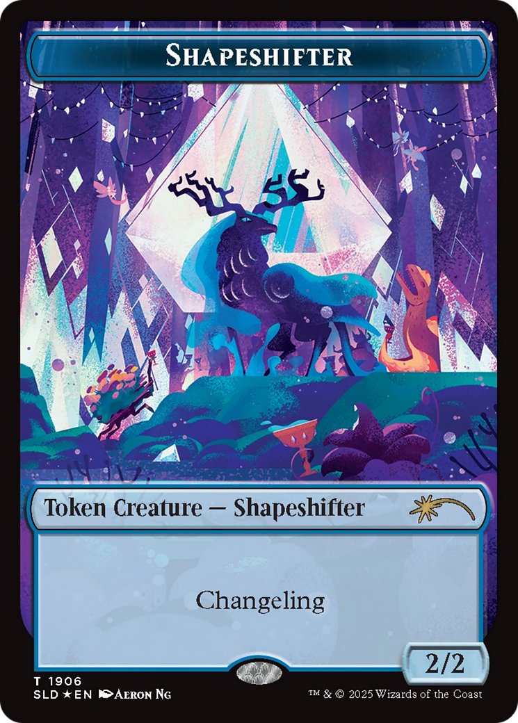 Shapeshifter Token (1906) (Double Rainbow Foil) [Secret Lair Drop Series] | Cracking-Singles