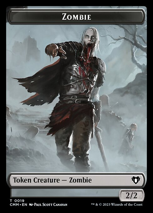 Clue // Zombie (0019) Double-Sided Token [Commander Masters Tokens] | Cracking-Singles
