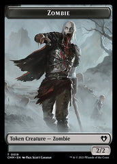 Clue // Zombie (0019) Double-Sided Token [Commander Masters Tokens] | Cracking-Singles